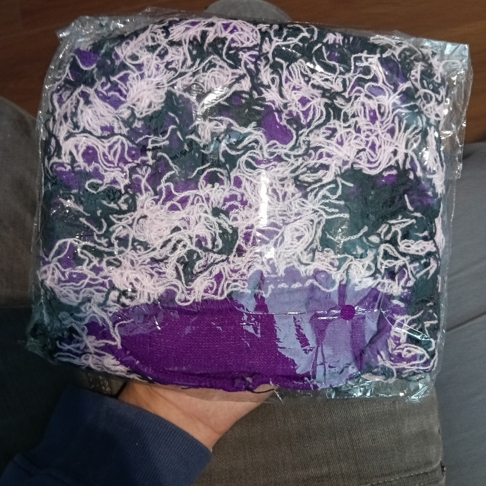 Purple and White Balaclava Ski Mask